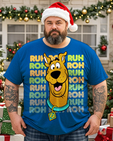 Scooby-Doo Ruh Roh T-Shirt für Herren, Übergröße, kurzärmelig